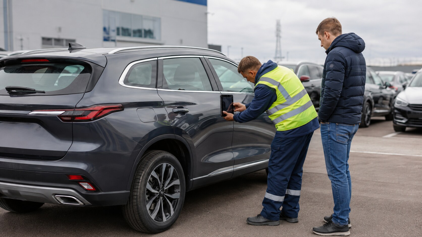 Осмотр автомобиля перед отправкой